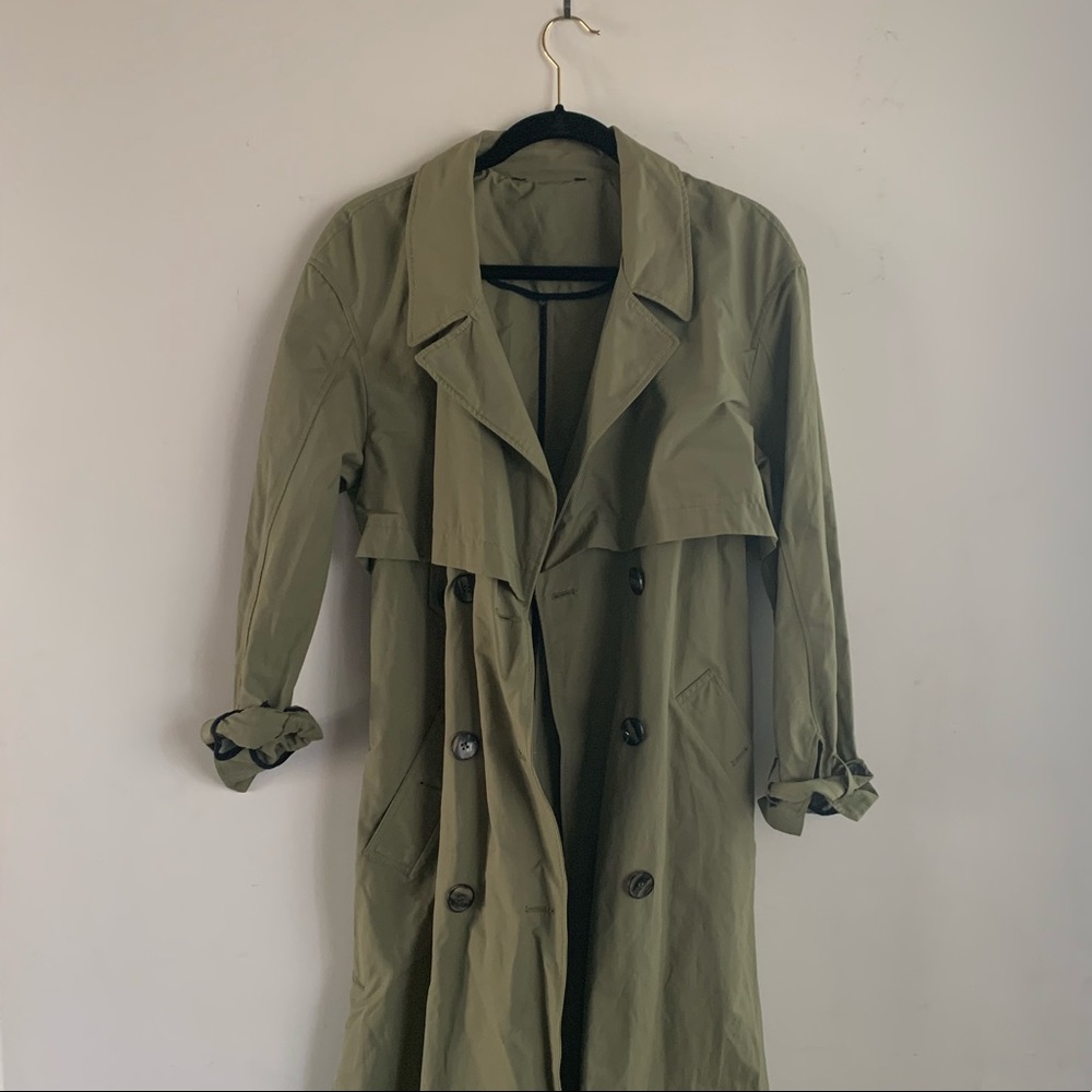 ZARA Green Trench Coat